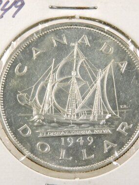 1949 Canadian Silver Dollar George VI - 80% Silver - High Grade Lustre - Canada